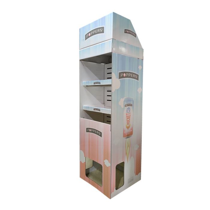 Innovativt design kartonkøler Display Stand